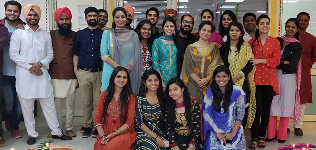 Team Celebrating Diwali